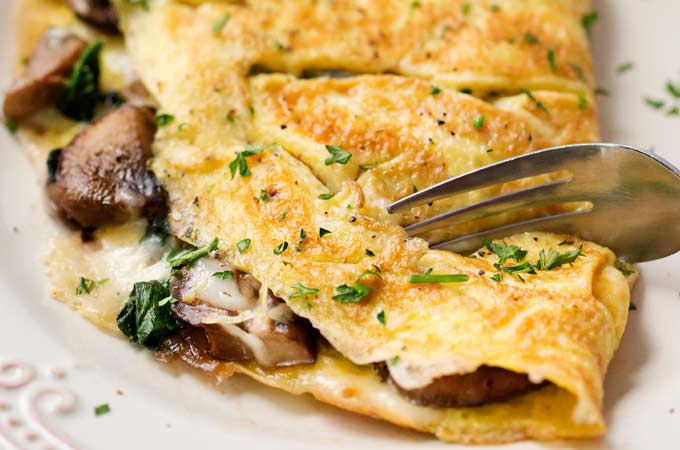 Cheese and Mushroom Omelette Recipe